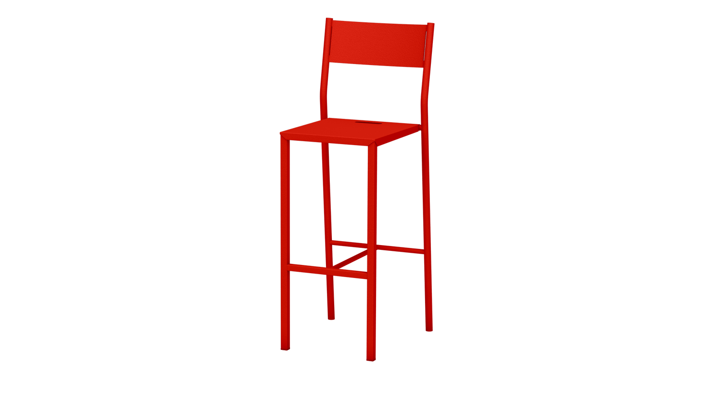 Chaise haute design en aluminium Take - MATIERE GRISE - La Maison MilanaiseCorail 03275cm