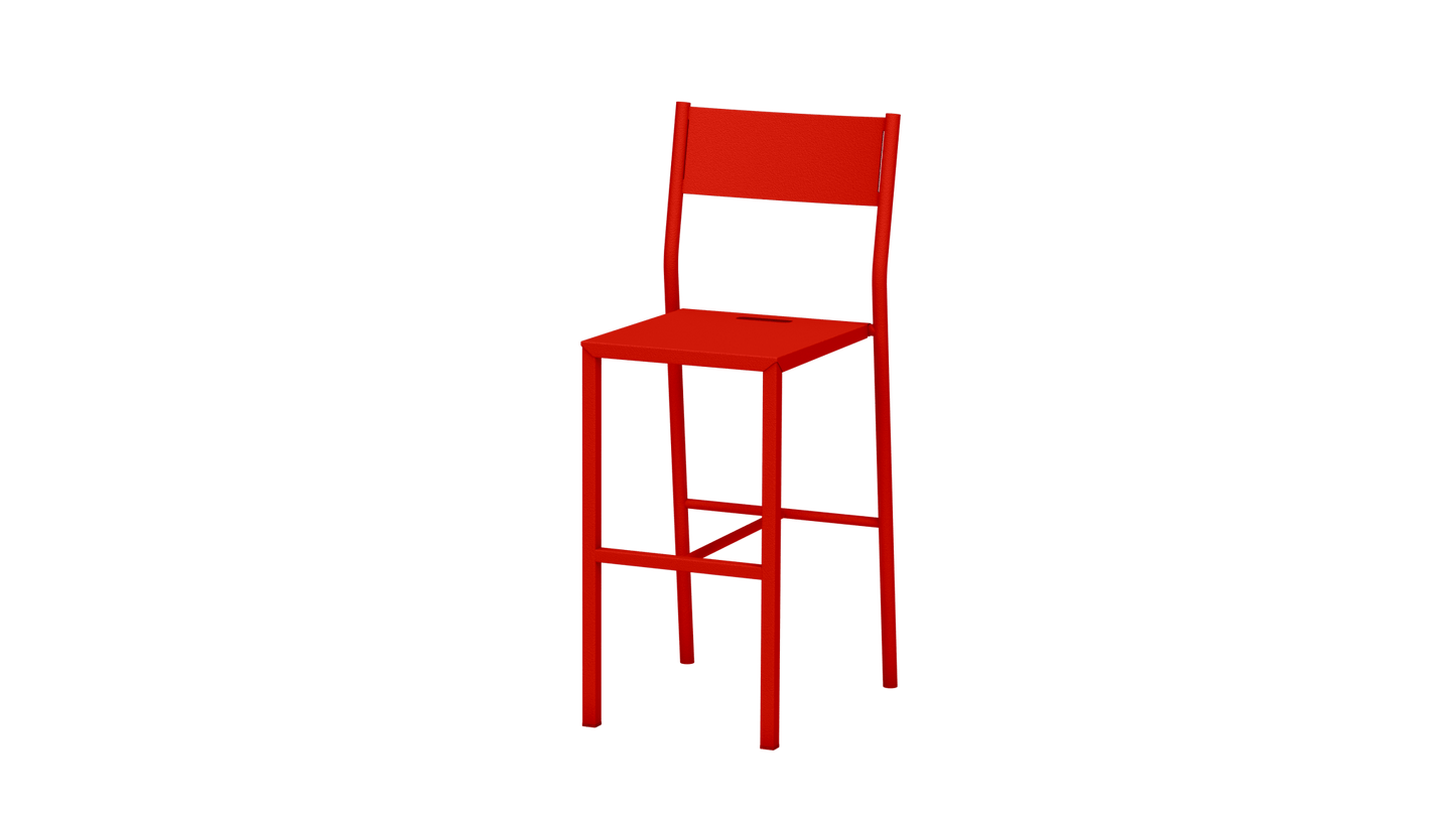 Chaise haute design en aluminium Take - MATIERE GRISE - La Maison MilanaiseCHAISETAKE - 16Corail 03265cm