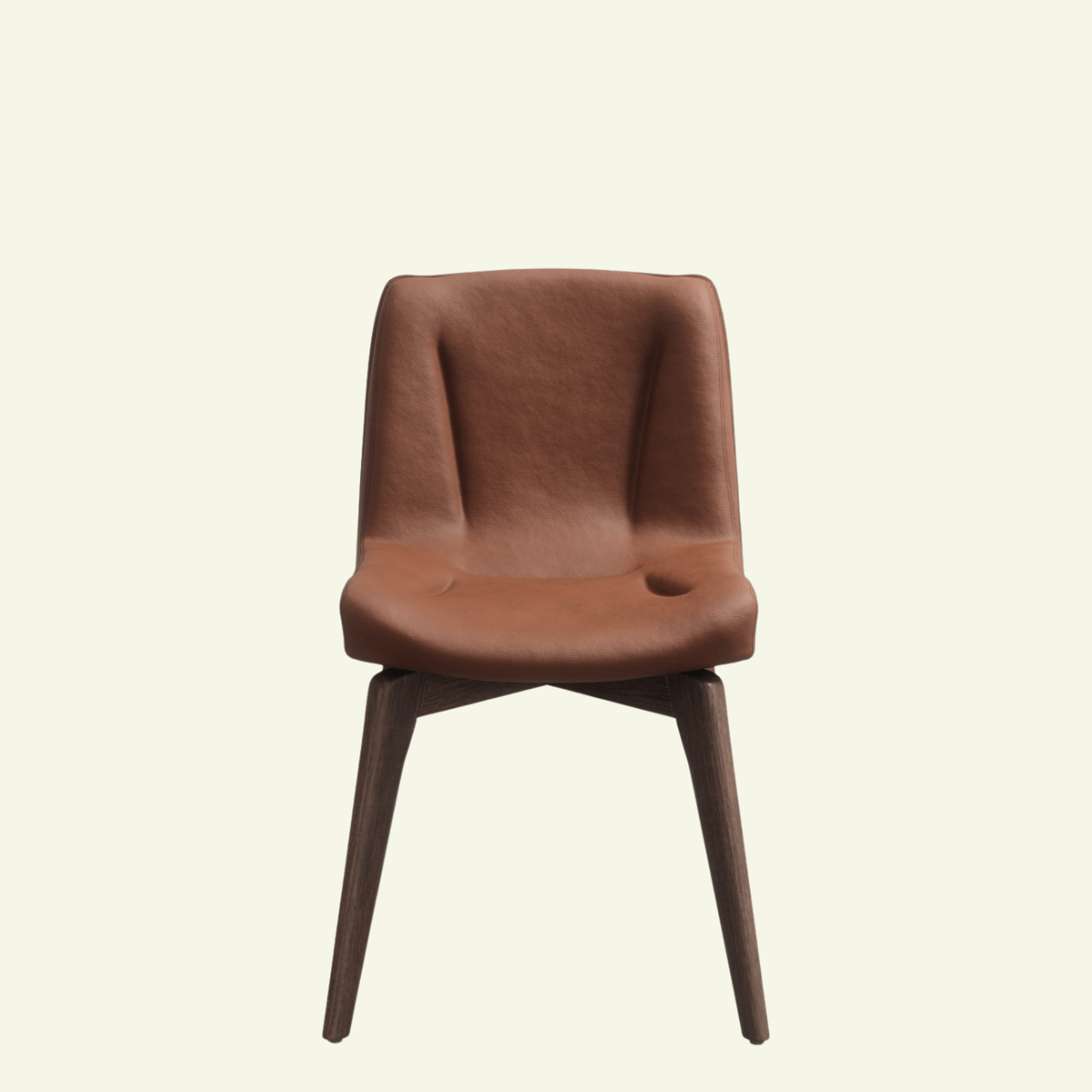 Chaise HUG Lot de 2 – L’élégance enveloppante du cuir et du bois sculpté - IMPERIAL LINE - La Maison MilanaiseHUG