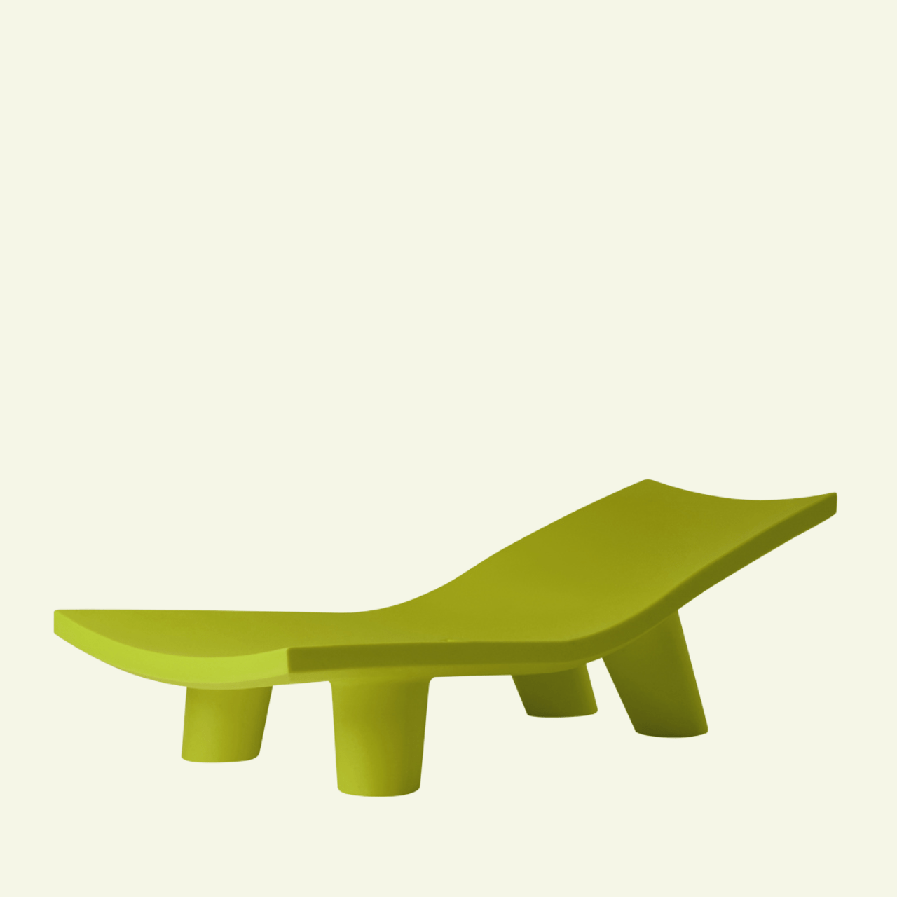 Chaise longue Low Lita – Design iconique par Paola Navone - SLIDE - La Maison MilanaiseVert citronSans