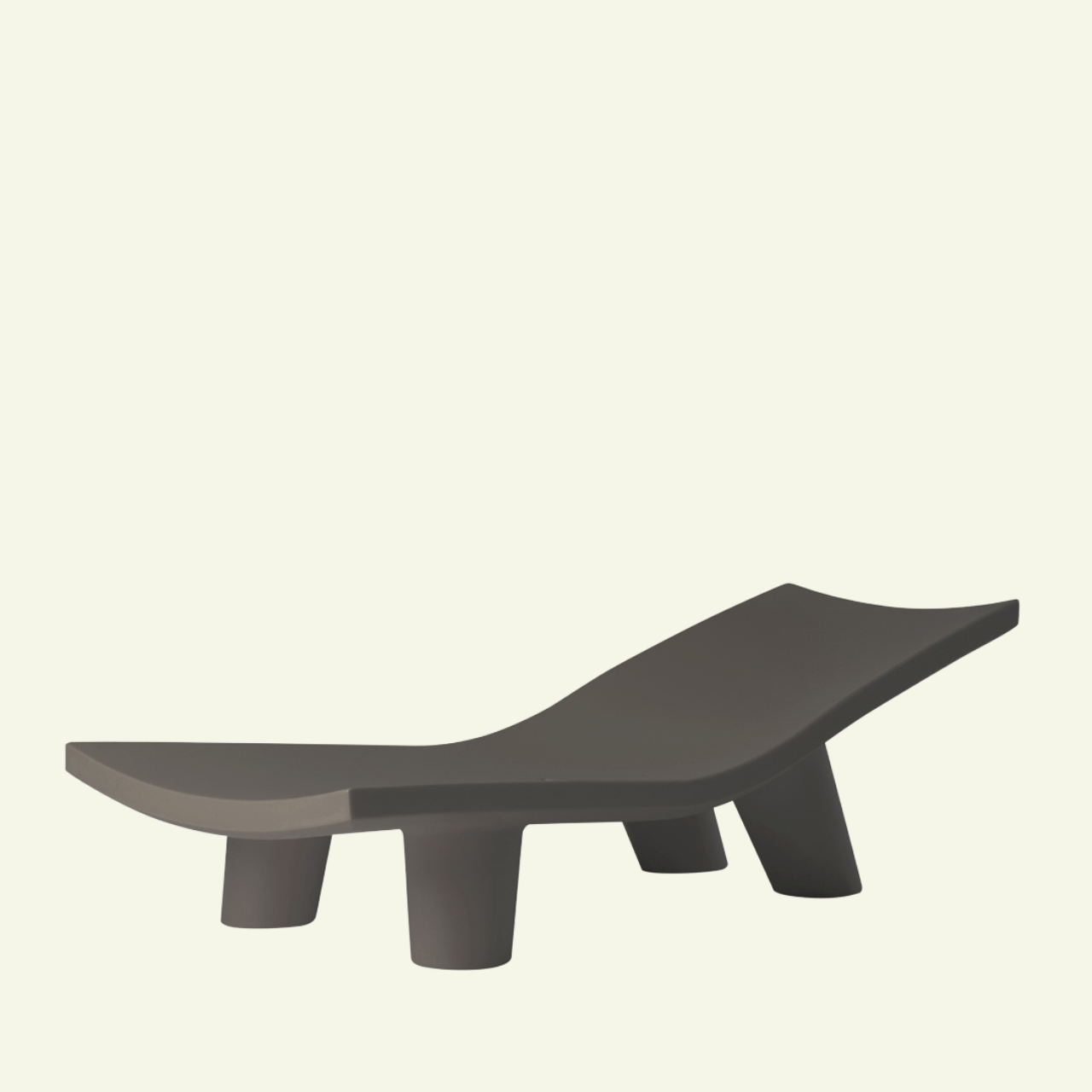 Chaise longue Low Lita – Design iconique par Paola Navone - SLIDE - La Maison MilanaiseMarron chocolatSans