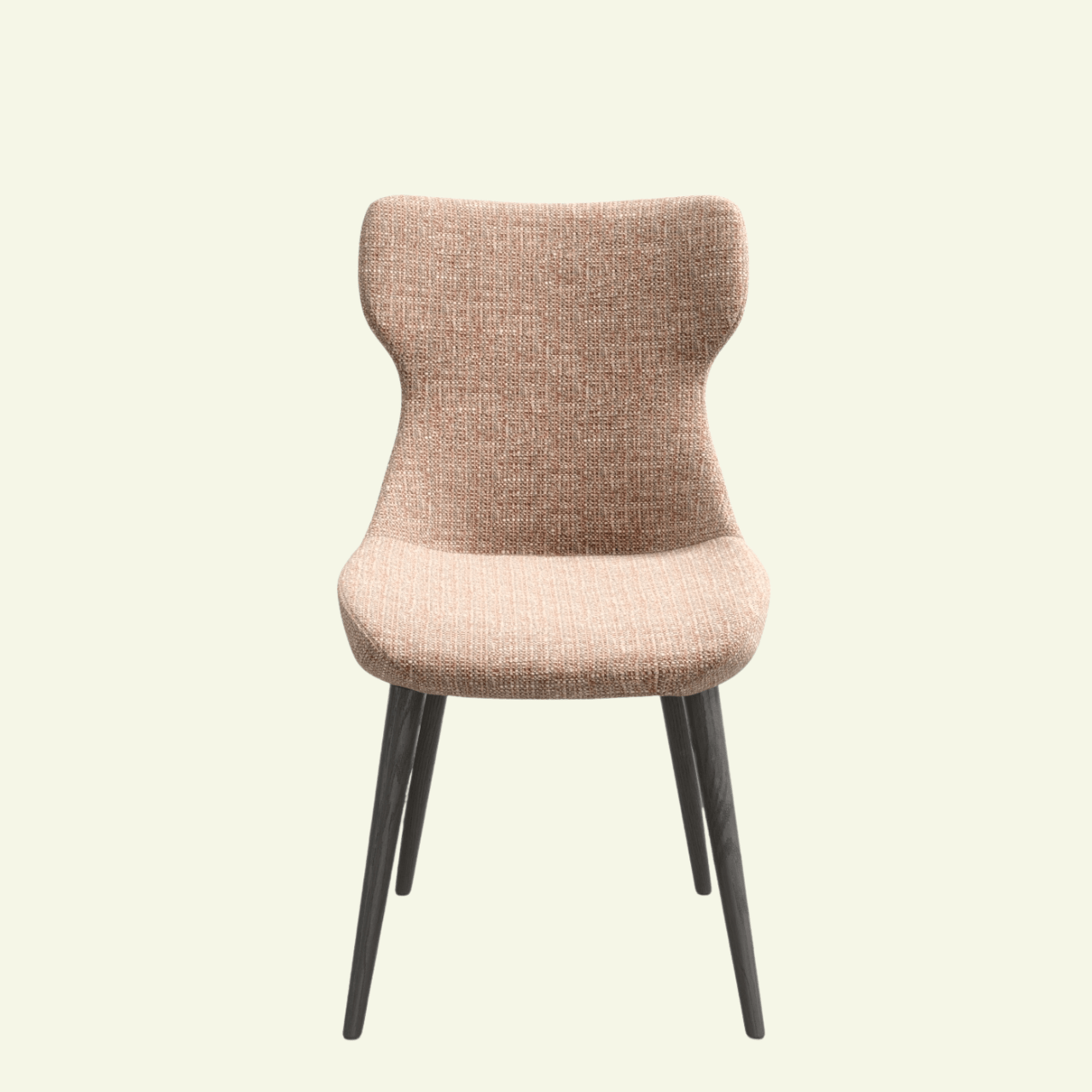 Chaise MAGBA Lot de 2 – Bois carbone & tissu rose pâle - IMPERIAL LINE - La Maison MilanaiseMAGBA