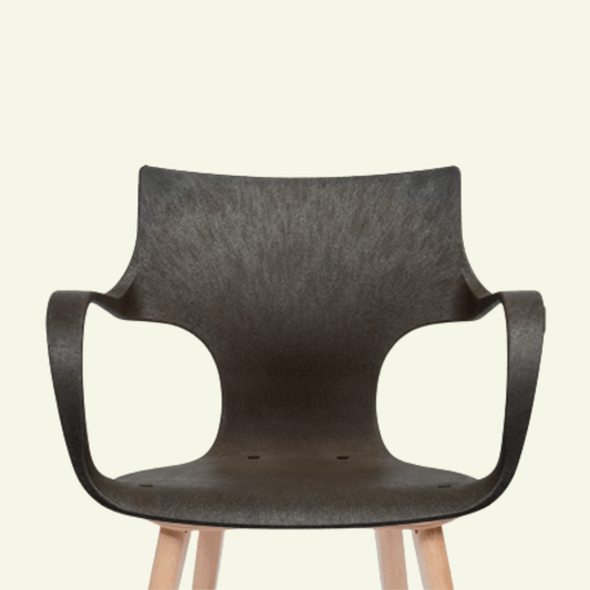 Chaise marron en plastique recyclé et bois Erbi - STILFIBRA - La Maison MilanaiseSTILSS0101697/STILSBM082211
