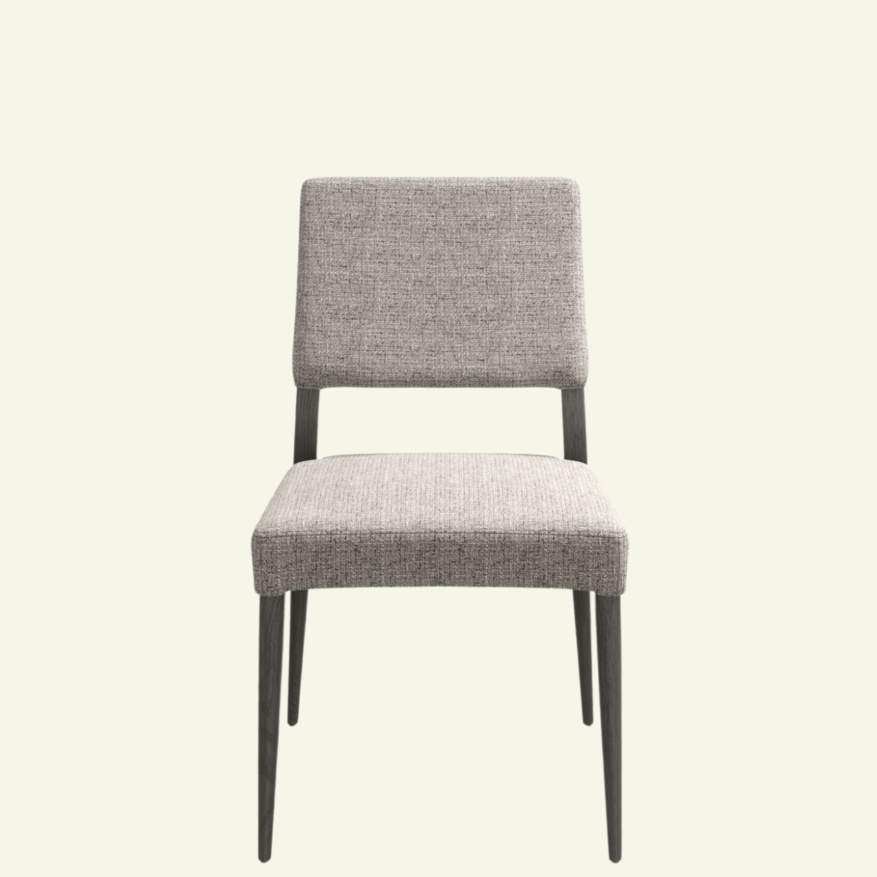 Chaise PEGGY Lot de 2 – Tissu texturé gris & structure bois carbone - IMPERIAL LINE - La Maison MilanaisePEGGY