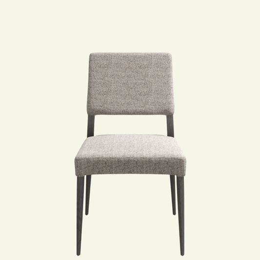 Chaise PEGGY Lot de 2 – Tissu texturé gris & structure bois carbone - IMPERIAL LINE - La Maison MilanaisePEGGY