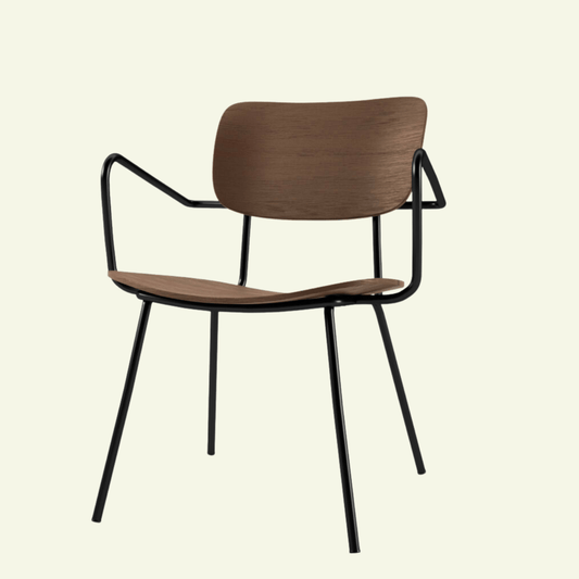 Chaise RÉTRO avec accoudoirs - Design vintage revisité - IMPERIAL LINE - La Maison MilanaiseRETROCHAISEACC - 1NoirArdesia