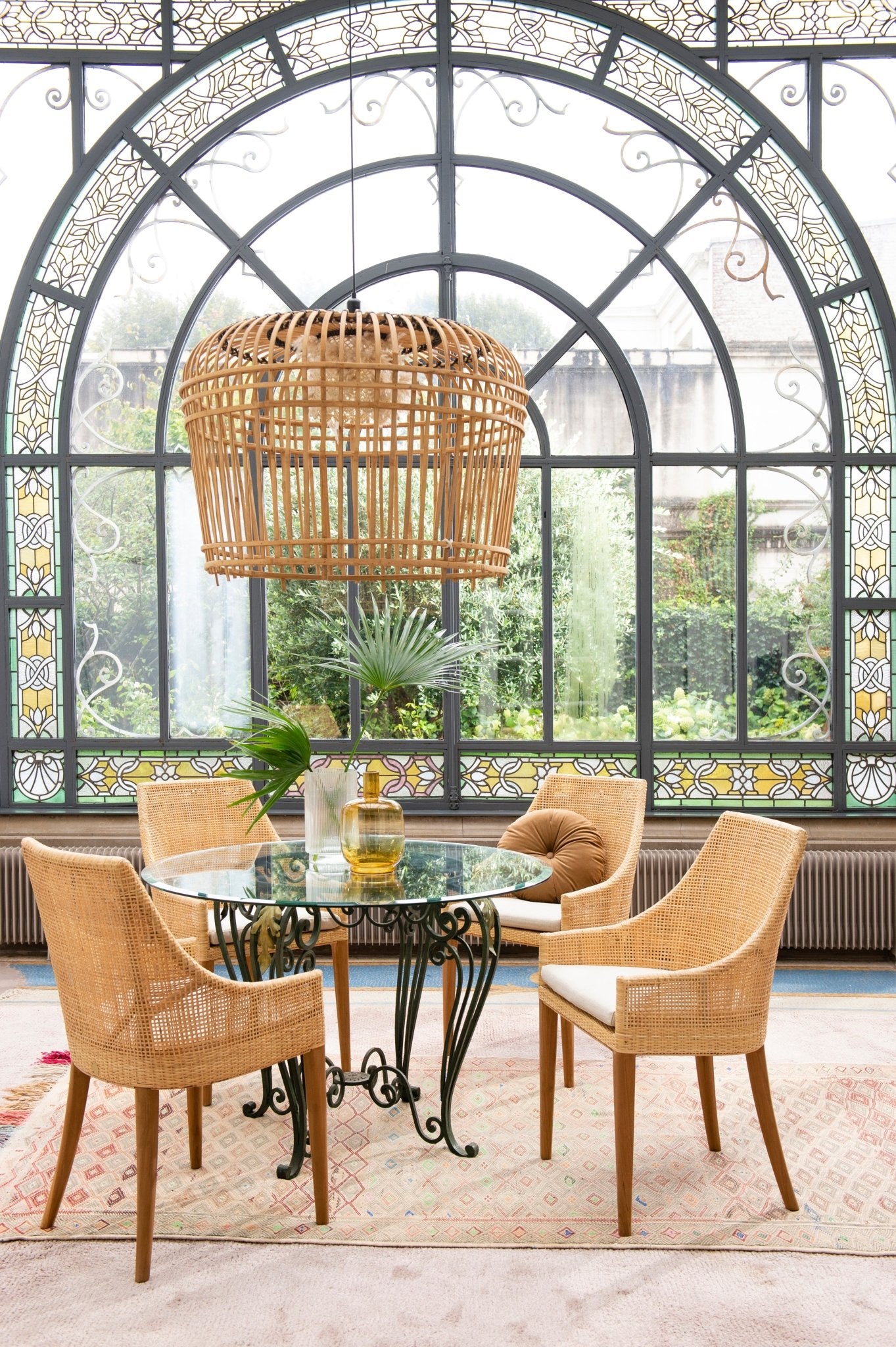 Chaise SAIGON – Élégance du rotin et raffinement naturel - KOK MAISON - La Maison MilanaiseC463/ T596Avec coussin