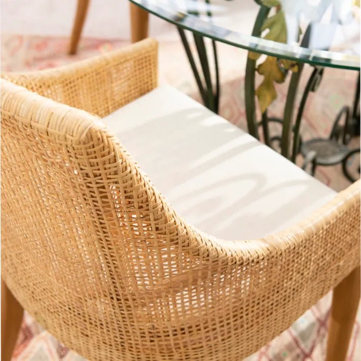 Chaise SAIGON – Élégance du rotin et raffinement naturel - KOK MAISON - La Maison MilanaiseC463/ T596Avec coussin