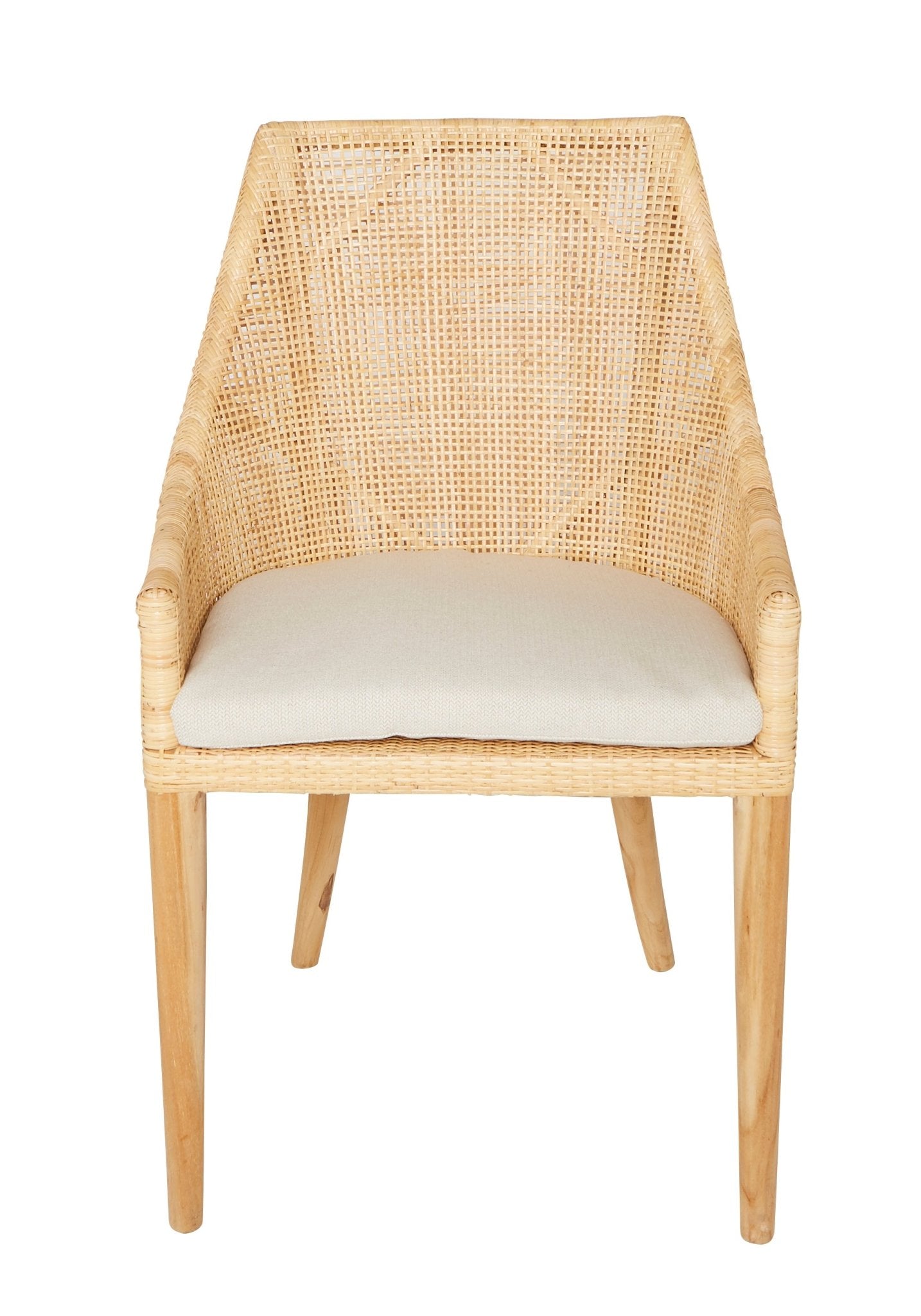 Chaise SAIGON – Élégance du rotin et raffinement naturel - KOK MAISON - La Maison MilanaiseC463/ T596Avec coussin