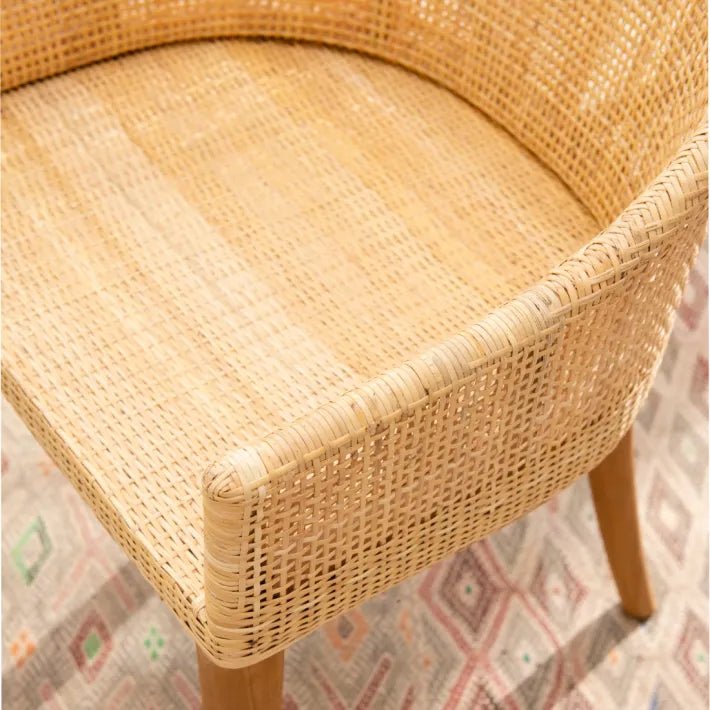 Chaise SAIGON – Élégance du rotin et raffinement naturel - KOK MAISON - La Maison MilanaiseC463/ T596Avec coussin