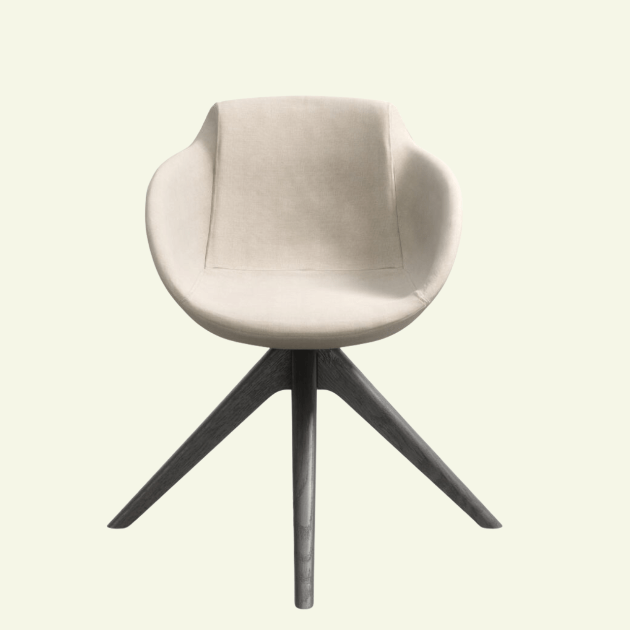 Chaise TWIST – Piètement bois & tissu uni beige - IMPERIAL LINE - La Maison MilanaiseTWIST