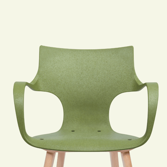 Chaise verte en plastique recyclé et bois Erbi - STILFIBRA - La Maison MilanaiseSTILSS0101699/STILSBM082211