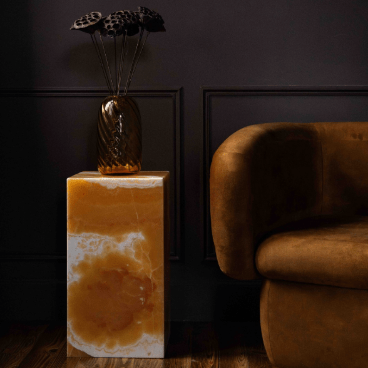 Colonne en Onyx ou travertin Agathos 55 - MANIFESTE - La Maison MilanaiseAGATHOS55ONYX - 2Onyx Orange