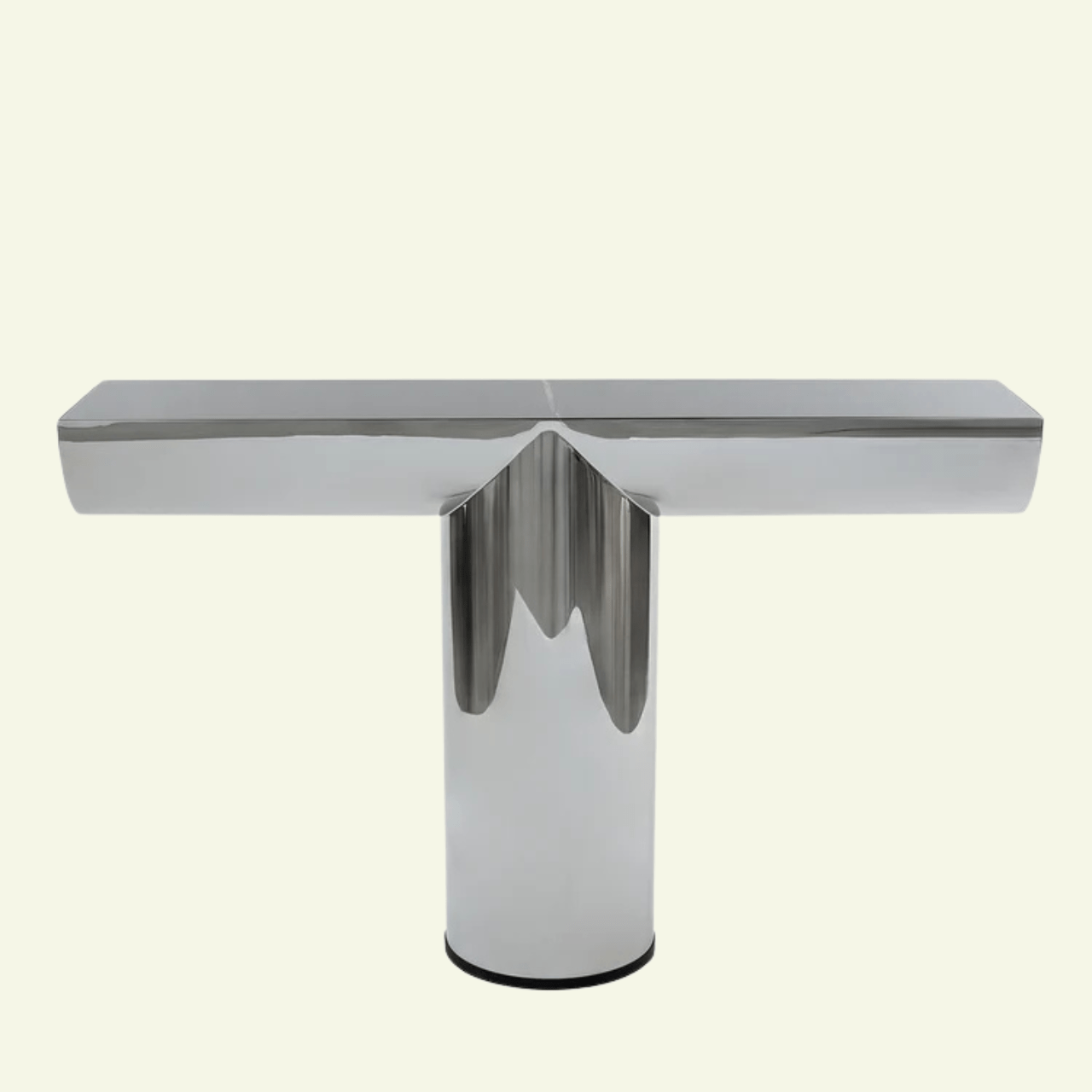 Console design en acier poli avec insert en céramique PERSEO - ULTRA MOBILI - La Maison MilanaiseCPR14CER