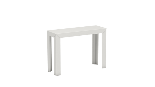 Console rectangulaire en aluminium 103cm Zef - MATIERE GRISE - La Maison MilanaiseBlanc 001Droits