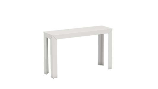 Console rectangulaire en aluminium 120cm Zef - MATIERE GRISE - La Maison MilanaiseBlanc 001Droits