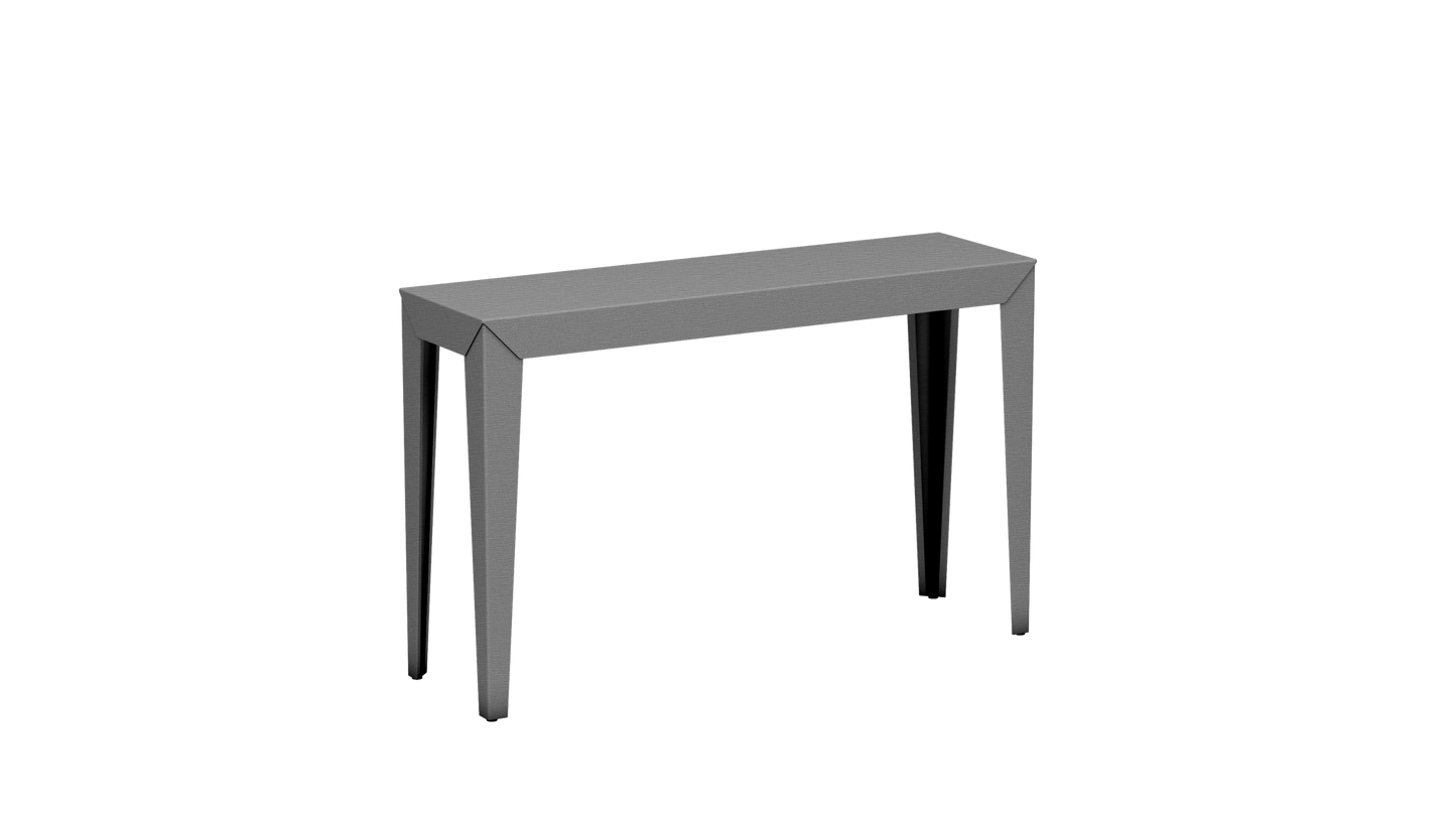 Console rectangulaire en aluminium 120cm Zef - MATIERE GRISE - La Maison MilanaiseBrut Vernis Brillant 020Fuselés