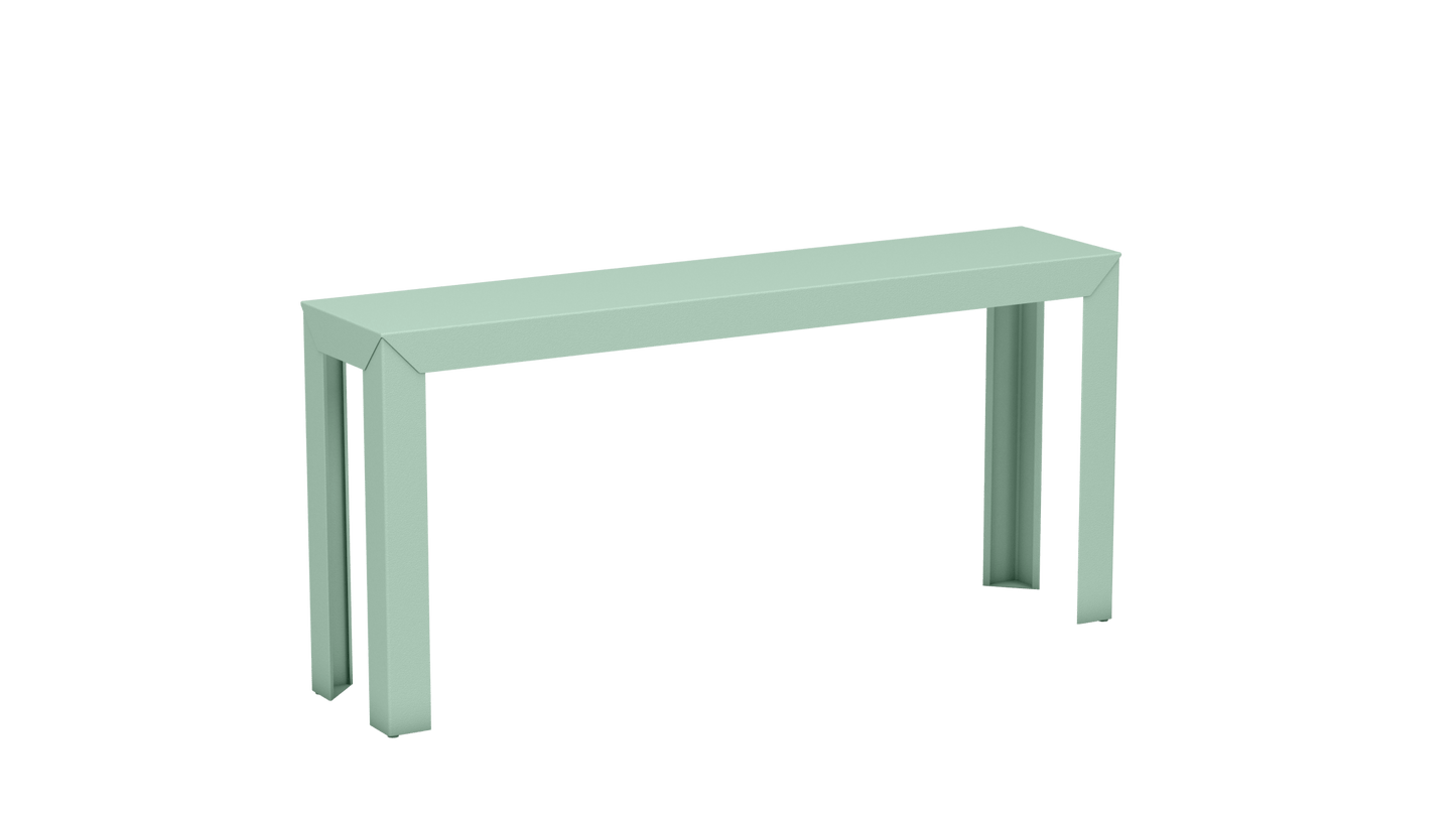 Console rectangulaire en aluminium 160cm Zef - MATIERE GRISE - La Maison MilanaiseVert d'eau 120Droits