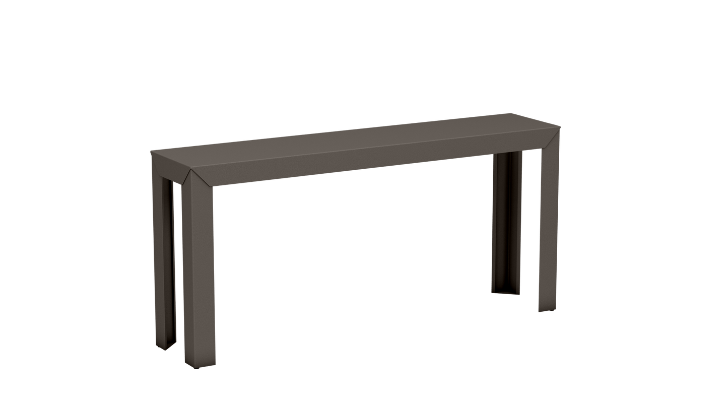Console rectangulaire en aluminium 160cm Zef - MATIERE GRISE - La Maison MilanaiseTaupe 192Droits