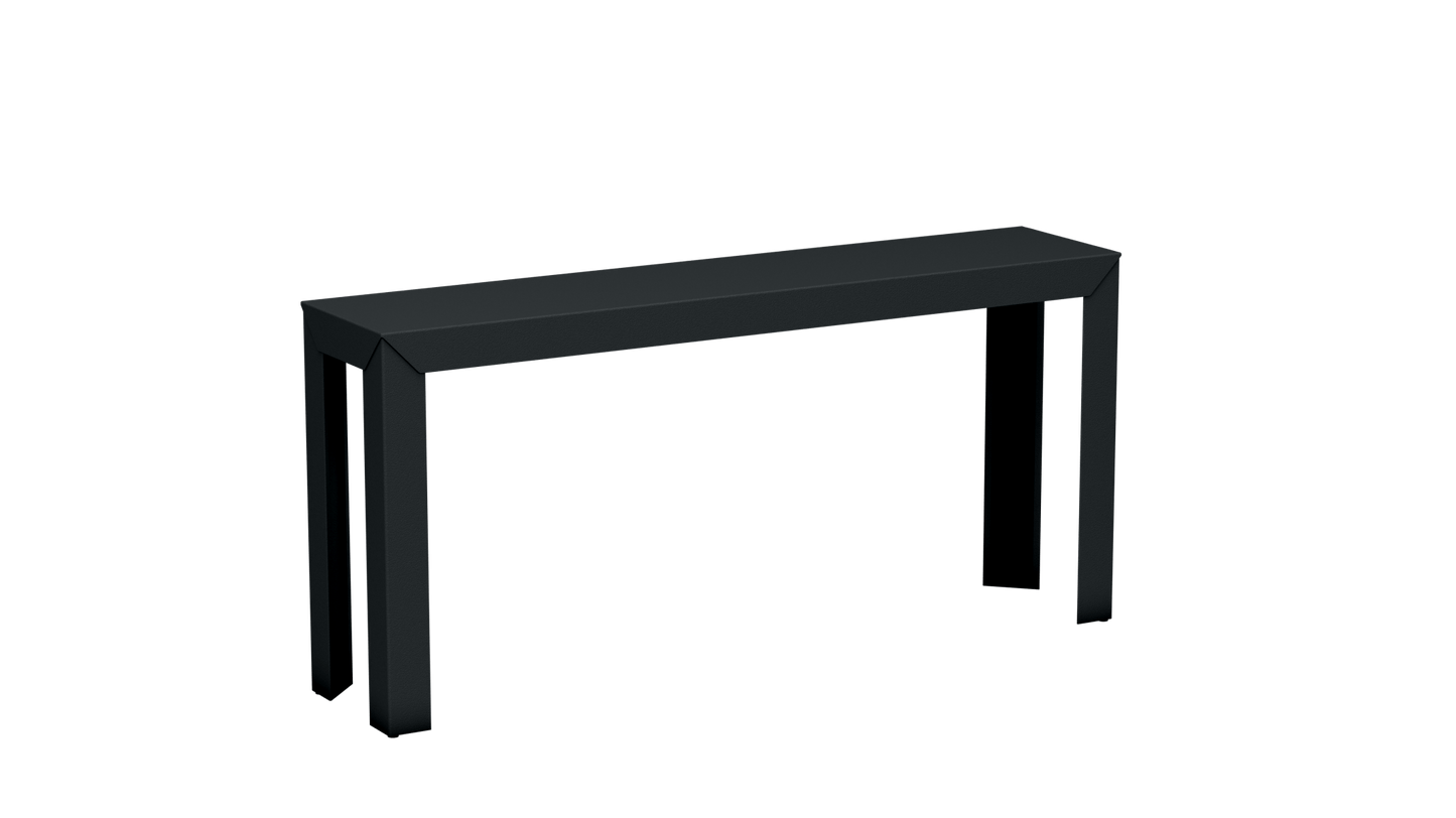 Console rectangulaire en aluminium 160cm Zef - MATIERE GRISE - La Maison MilanaiseAnthracite 222Droits