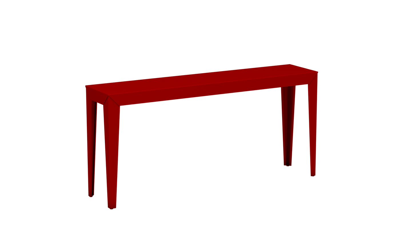 Console rectangulaire en aluminium 160cm Zef - MATIERE GRISE - La Maison MilanaiseVermillon 012Fuselés