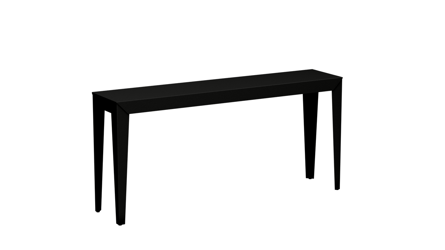 Console rectangulaire en aluminium 160cm Zef - MATIERE GRISE - La Maison MilanaiseNoir mat 031Fuselés