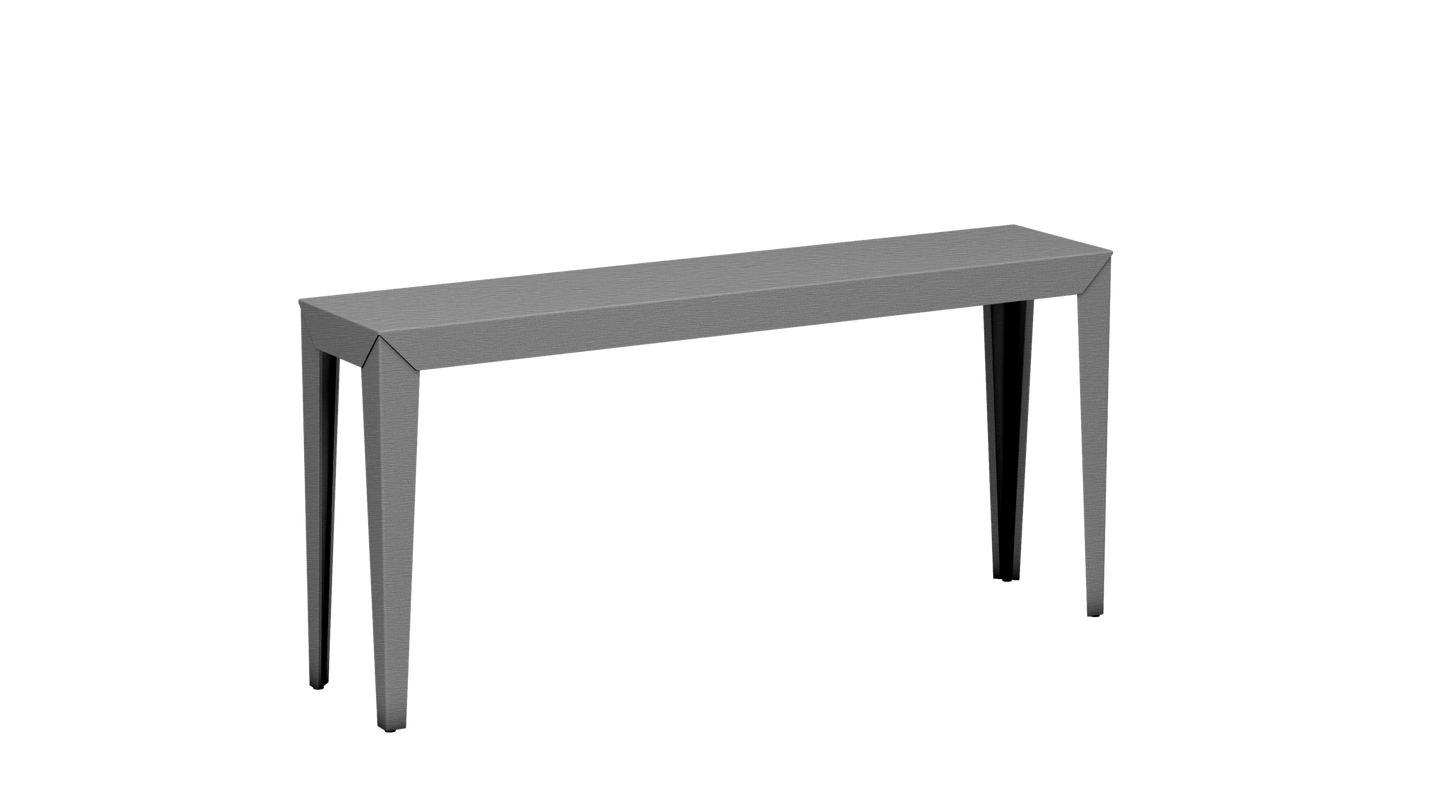 Console rectangulaire en aluminium 160cm Zef - MATIERE GRISE - La Maison MilanaiseBrut Vernis Brillant 020Fuselés