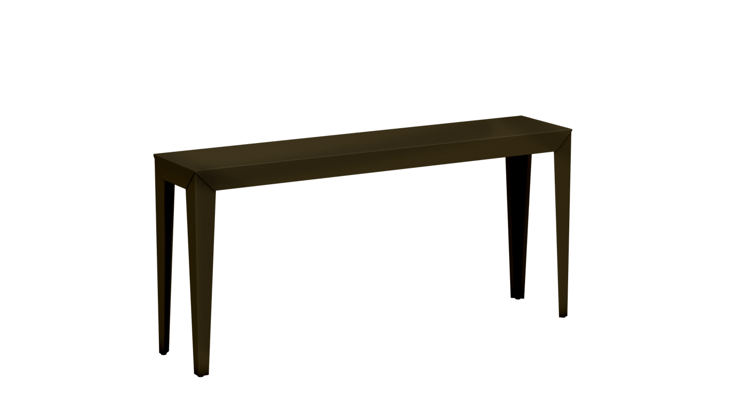 Console rectangulaire en aluminium 160cm Zef - MATIERE GRISE - La Maison MilanaiseBrut Vernis fumé 241Fuselés