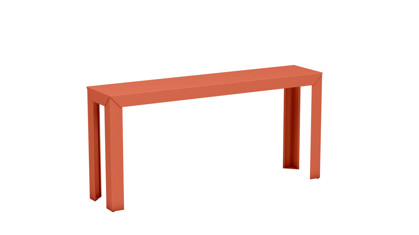 Console rectangulaire en aluminium 160cm Zef - MATIERE GRISE - La Maison MilanaiseOrange givré 144Droits