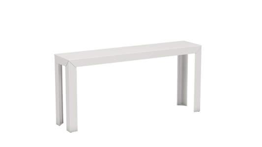 Console rectangulaire en aluminium 160cm Zef - MATIERE GRISE - La Maison MilanaiseBlanc 001Droits