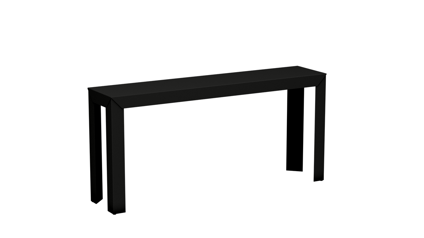 Console rectangulaire en aluminium 160cm Zef - MATIERE GRISE - La Maison MilanaiseNoir mat 031Droits