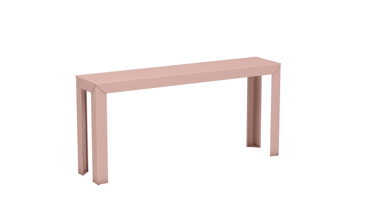 Console rectangulaire en aluminium 160cm Zef - MATIERE GRISE - La Maison MilanaiseBaby pink 162Droits