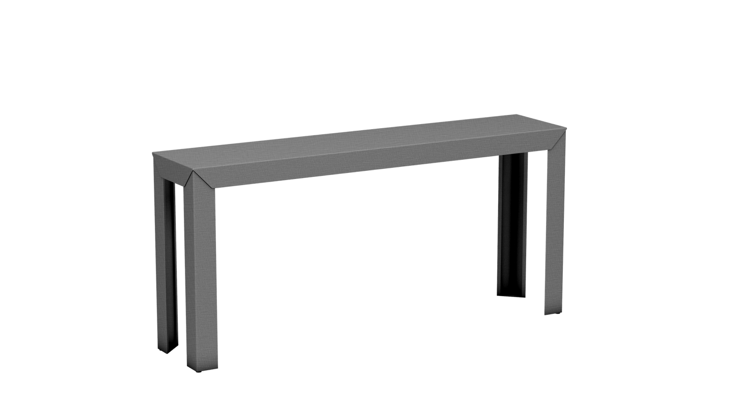 Console rectangulaire en aluminium 160cm Zef - MATIERE GRISE - La Maison MilanaiseBrut Vernis Brillant 020Droits