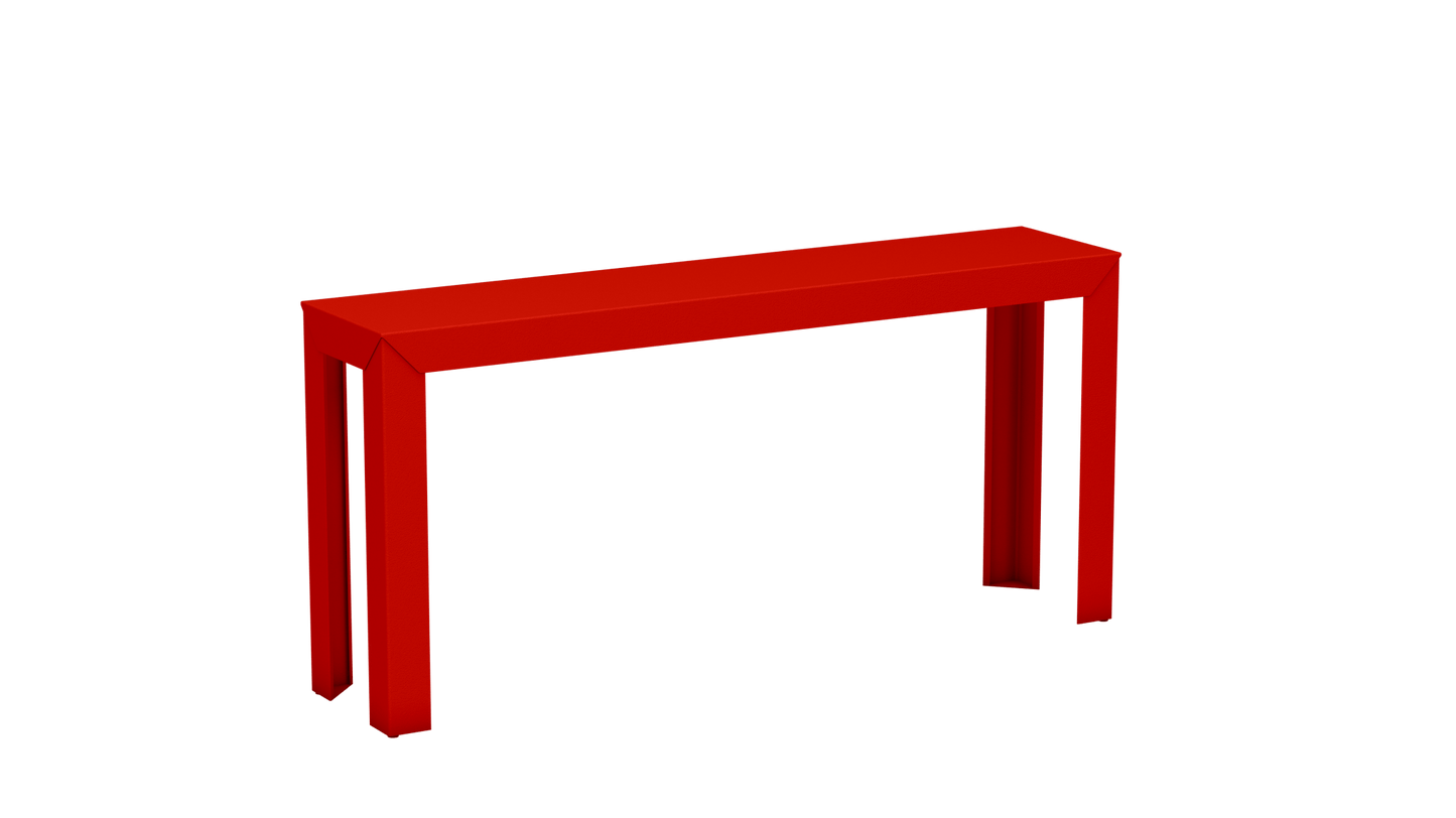 Console rectangulaire en aluminium 160cm Zef - MATIERE GRISE - La Maison MilanaiseCorail 032Droits