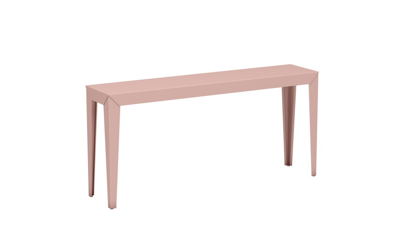Console rectangulaire en aluminium 160cm Zef - MATIERE GRISE - La Maison MilanaiseBaby pink 162Fuselés