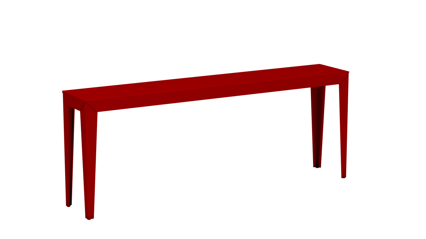 Console rectangulaire en aluminium 195cm Zef - MATIERE GRISE - La Maison MilanaiseVermillon 012Fuselés