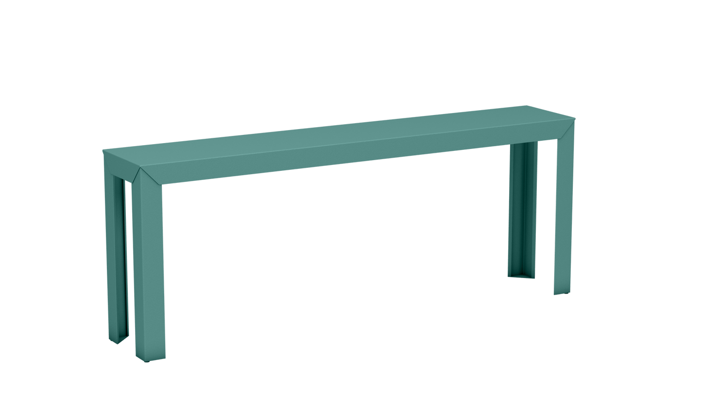 Console rectangulaire en aluminium 195cm Zef - MATIERE GRISE - La Maison MilanaiseCeladon 006Droits