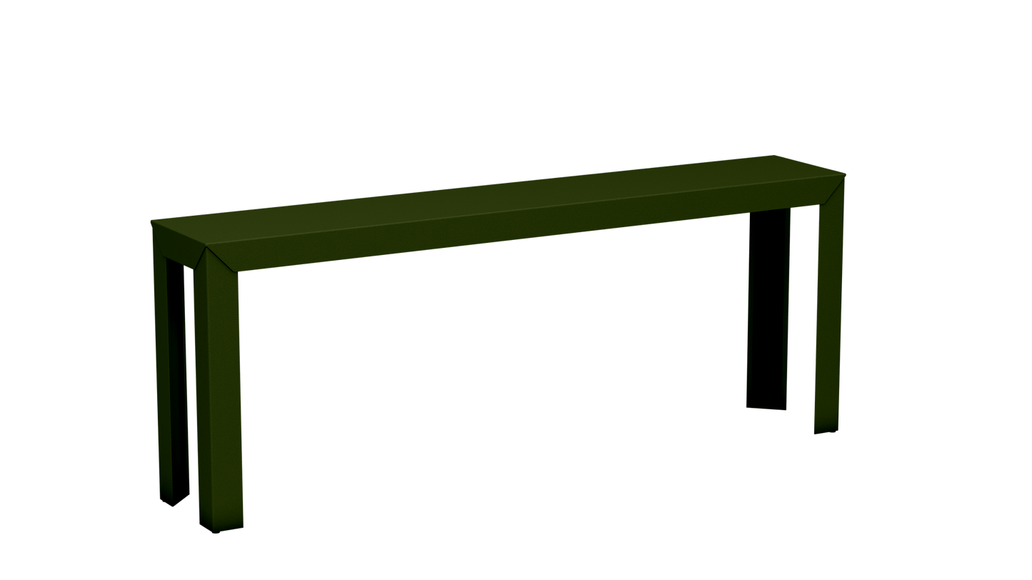 Console rectangulaire en aluminium 195cm Zef - MATIERE GRISE - La Maison MilanaiseKaki 122Droits