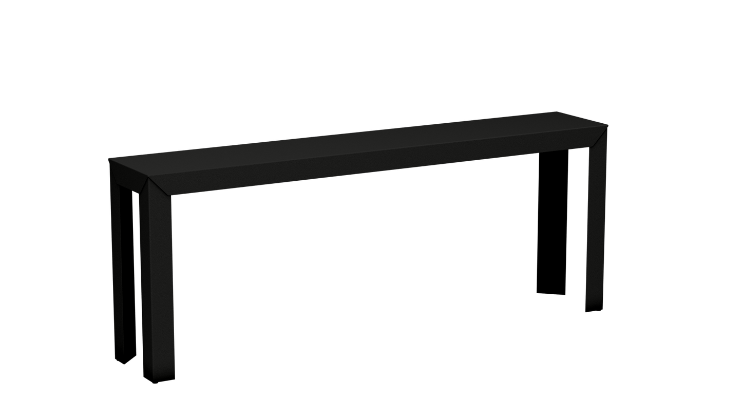 Console rectangulaire en aluminium 195cm Zef - MATIERE GRISE - La Maison MilanaiseNoir mat 031Droits