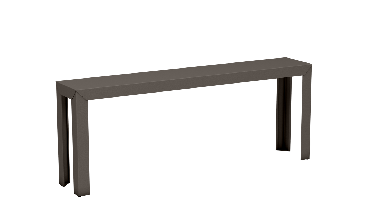 Console rectangulaire en aluminium 195cm Zef - MATIERE GRISE - La Maison MilanaiseTaupe 192Droits