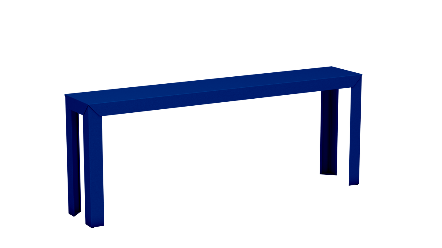 Console rectangulaire en aluminium 195cm Zef - MATIERE GRISE - La Maison MilanaiseBleu pur 112Droits