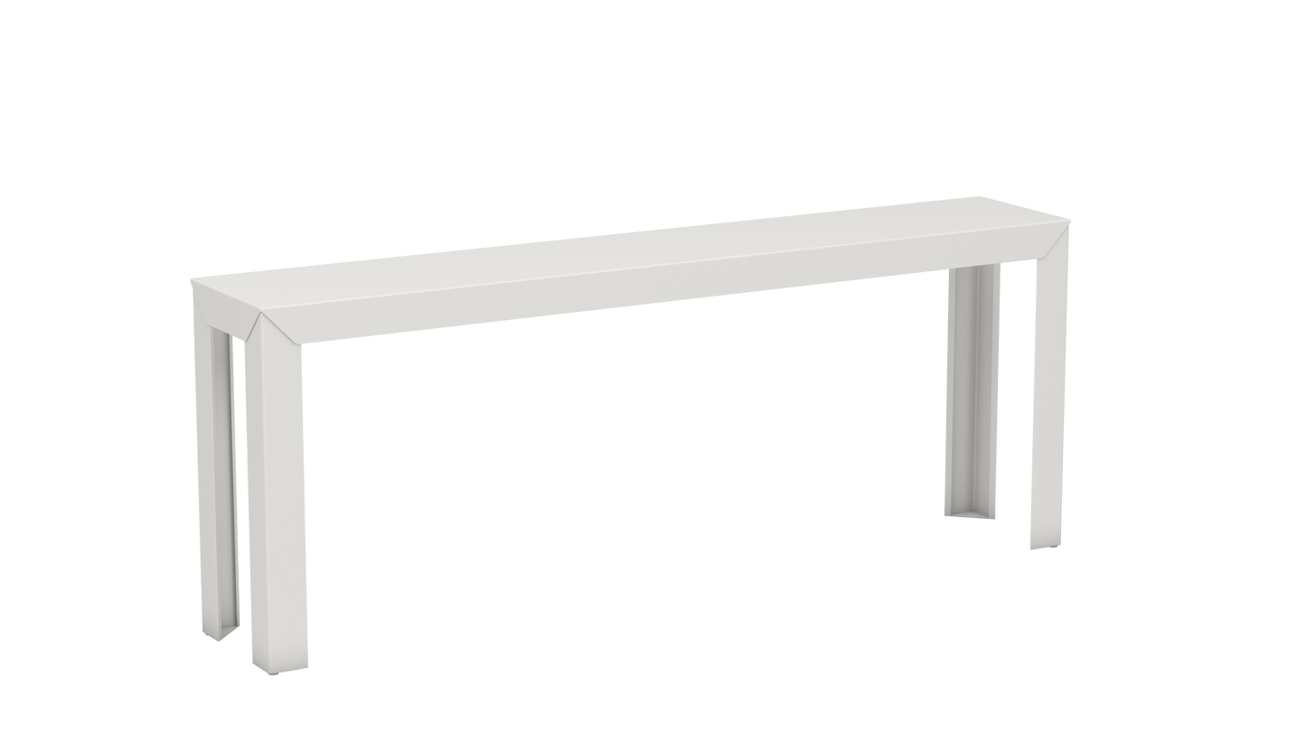 Console rectangulaire en aluminium 195cm Zef - MATIERE GRISE - La Maison MilanaiseBlanc 001Droits