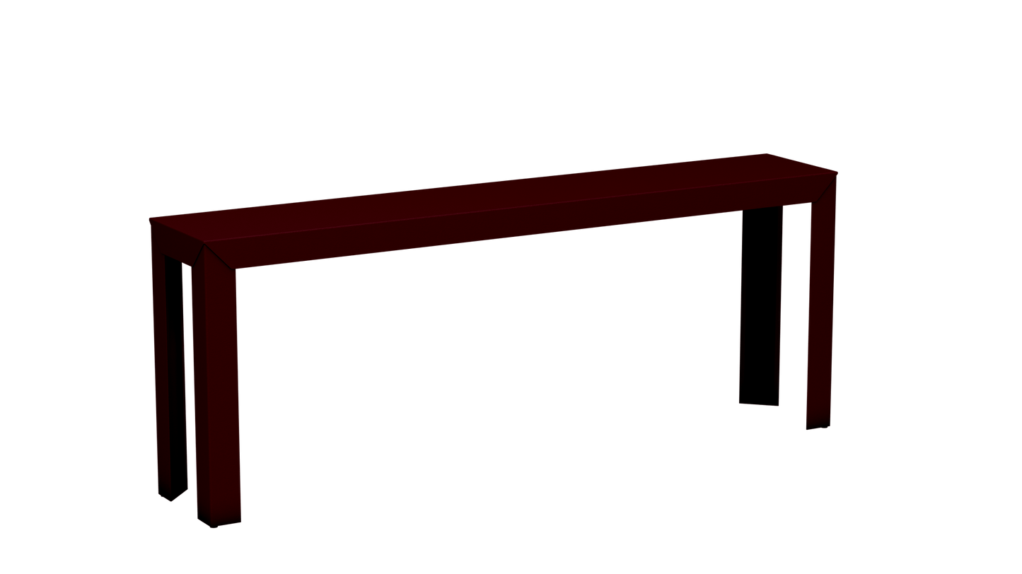 Console rectangulaire en aluminium 195cm Zef - MATIERE GRISE - La Maison MilanaiseBourgogne 153Droits