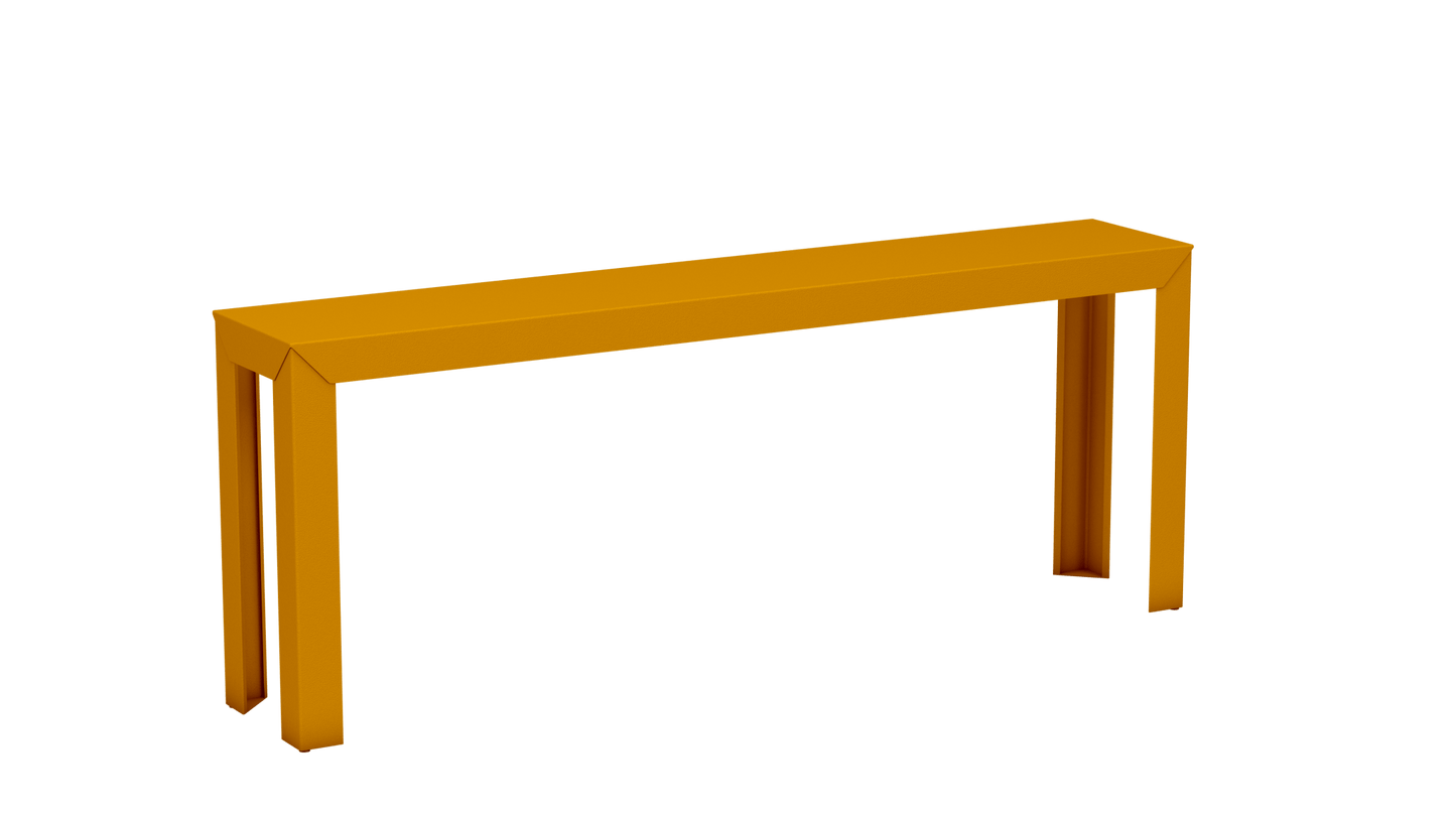 Console rectangulaire en aluminium 195cm Zef - MATIERE GRISE - La Maison MilanaiseSafran 131Droits