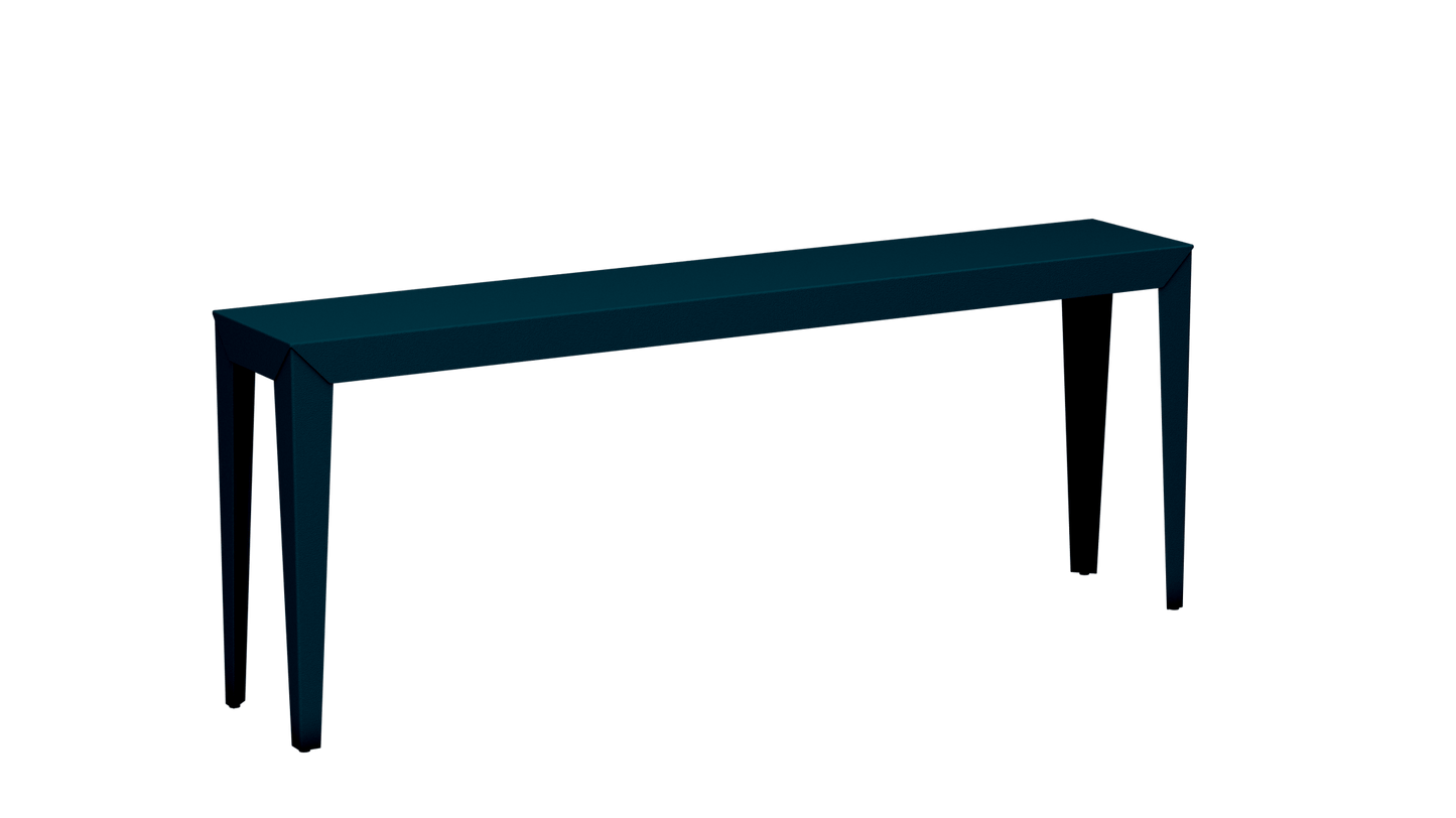 Console rectangulaire en aluminium 195cm Zef - MATIERE GRISE - La Maison MilanaiseNoir mat 031Fuselés