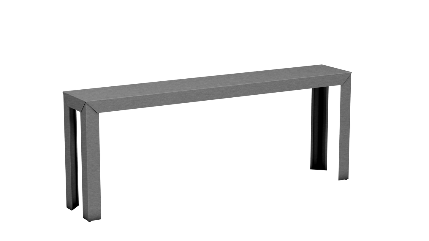 Console rectangulaire en aluminium 195cm Zef - MATIERE GRISE - La Maison MilanaiseBrut Vernis Brillant 020Droits
