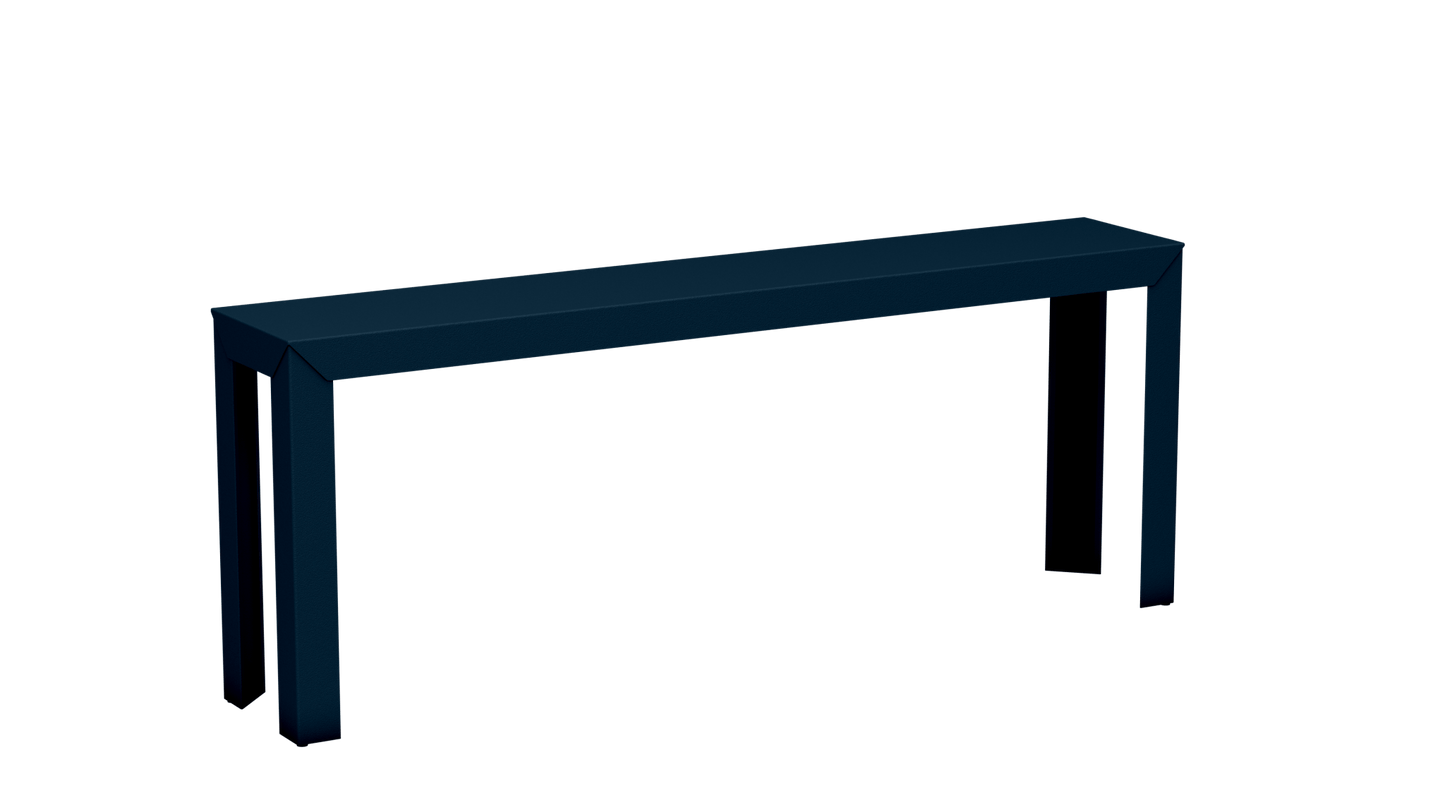 Console rectangulaire en aluminium 195cm Zef - MATIERE GRISE - La Maison MilanaiseDenim 007Droits