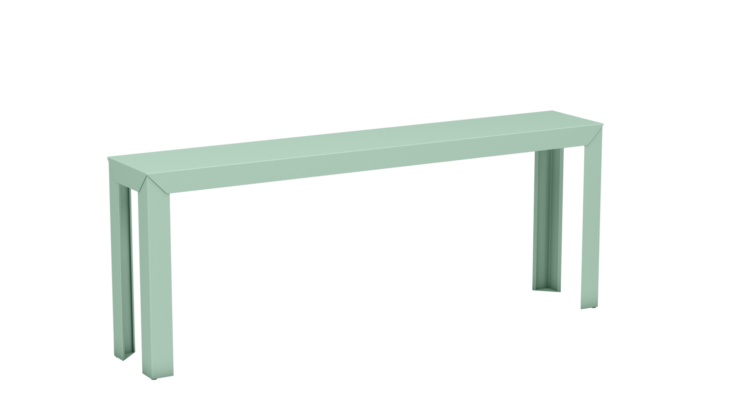Console rectangulaire en aluminium 195cm Zef - MATIERE GRISE - La Maison MilanaiseVert d'eau 120Droits