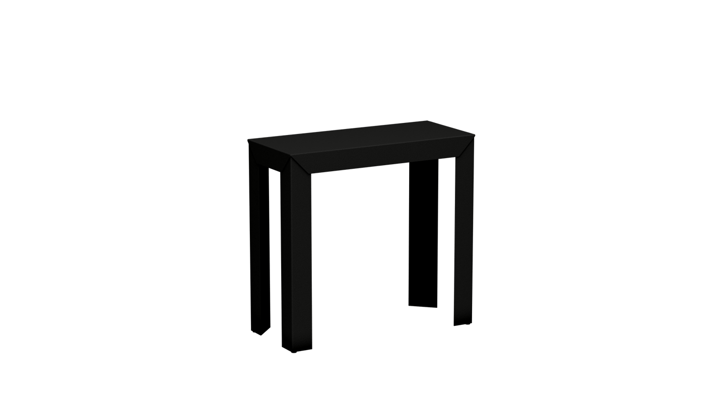Console rectangulaire en aluminium 80cm Zef - MATIERE GRISE - La Maison MilanaiseCONSOLEZEF80X35x75intNoir mat 031Droits