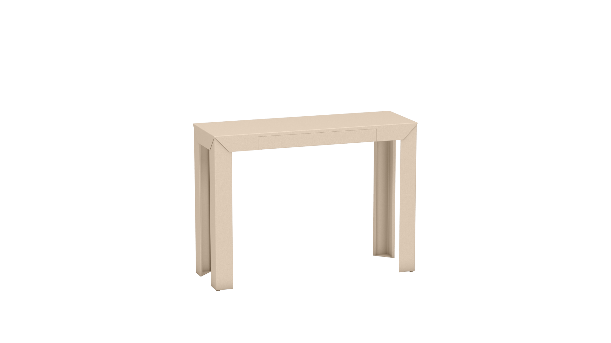 Console rectangulaire en métal avec tiroir 103cm Zef - MATIERE GRISE - La Maison MilanaiseEggshell 161Droits